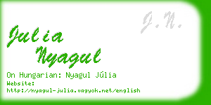 julia nyagul business card