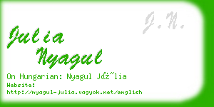 julia nyagul business card